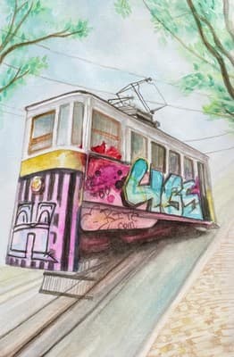 Tram In Lisbon